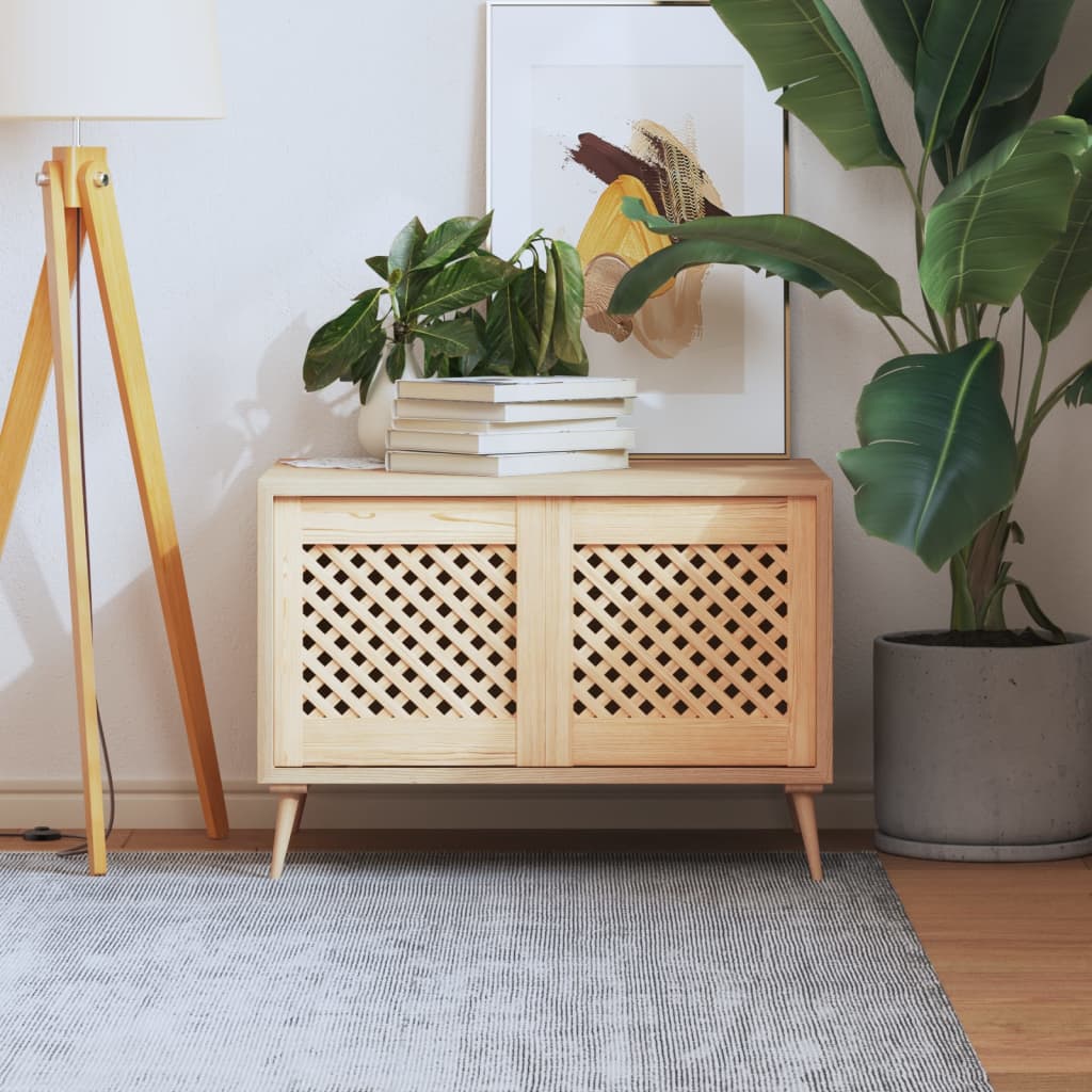 vidaXL Πορτάκια με Πλέγμα 2 Τεμ. 39,5x39,5 εκ. από Μασίφ Ξύλο Πεύκου