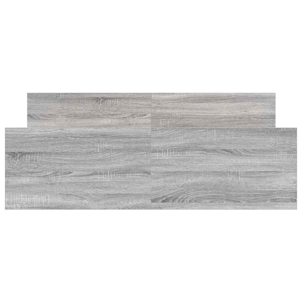 vidaXL Πλαίσιο Κρεβατιού με Κεφαλάρι/Υποπόδιο Γκρι Sonoma 140x200 εκ.