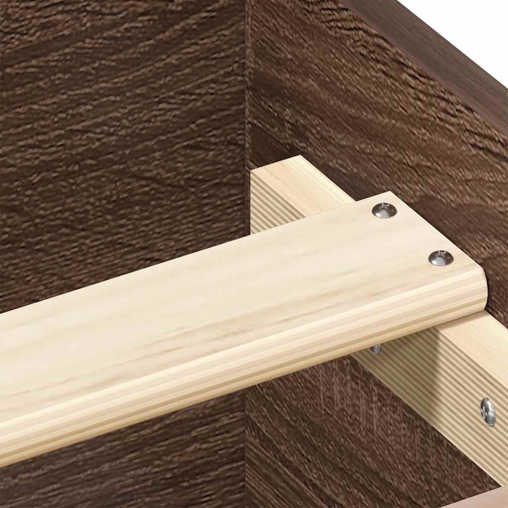 vidaXL Πλαίσιο Κρεβατιού με Κεφαλάρι/Υποπόδιο Καφέ Δρυς 140 x 200 εκ.
