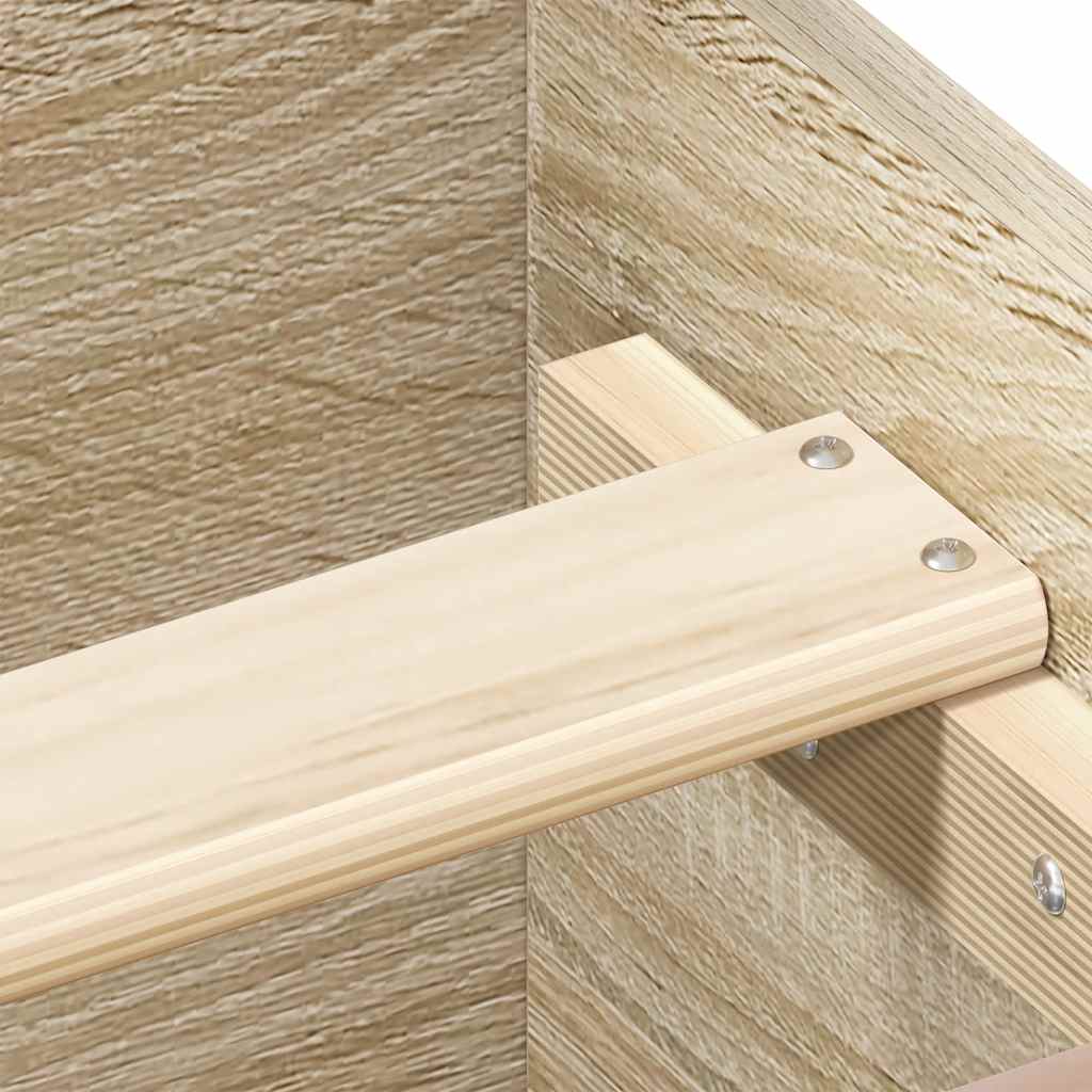 vidaXL Πλαίσιο Κρεβατιού με Κεφαλάρι/Ποδαρικό Sonoma Δρυς 135x190 εκ.