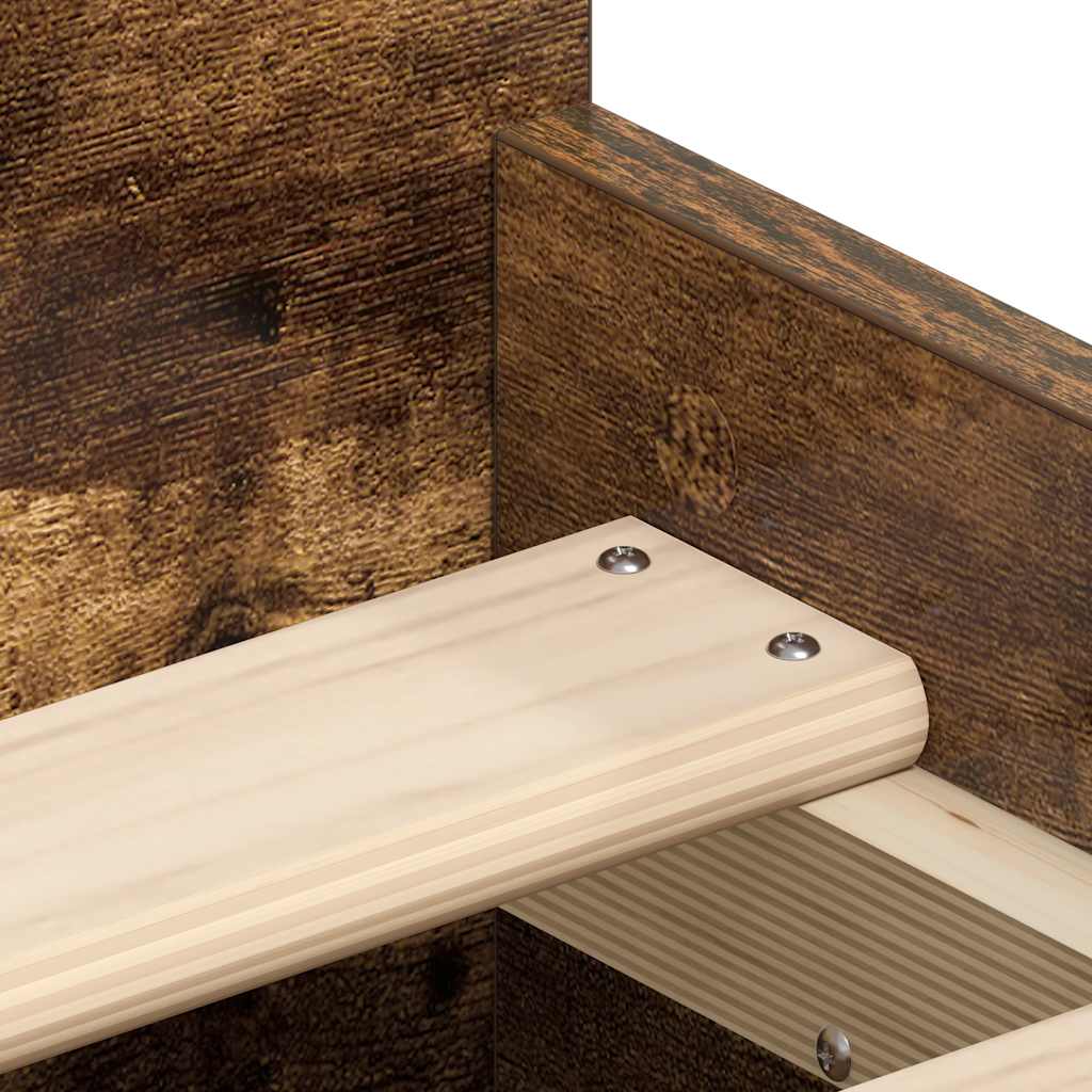 vidaXL Πλαίσιο Κρεβατιού με Κεφαλάρι/Ποδαρικό Καπν. Δρυς 100 x 200 εκ.