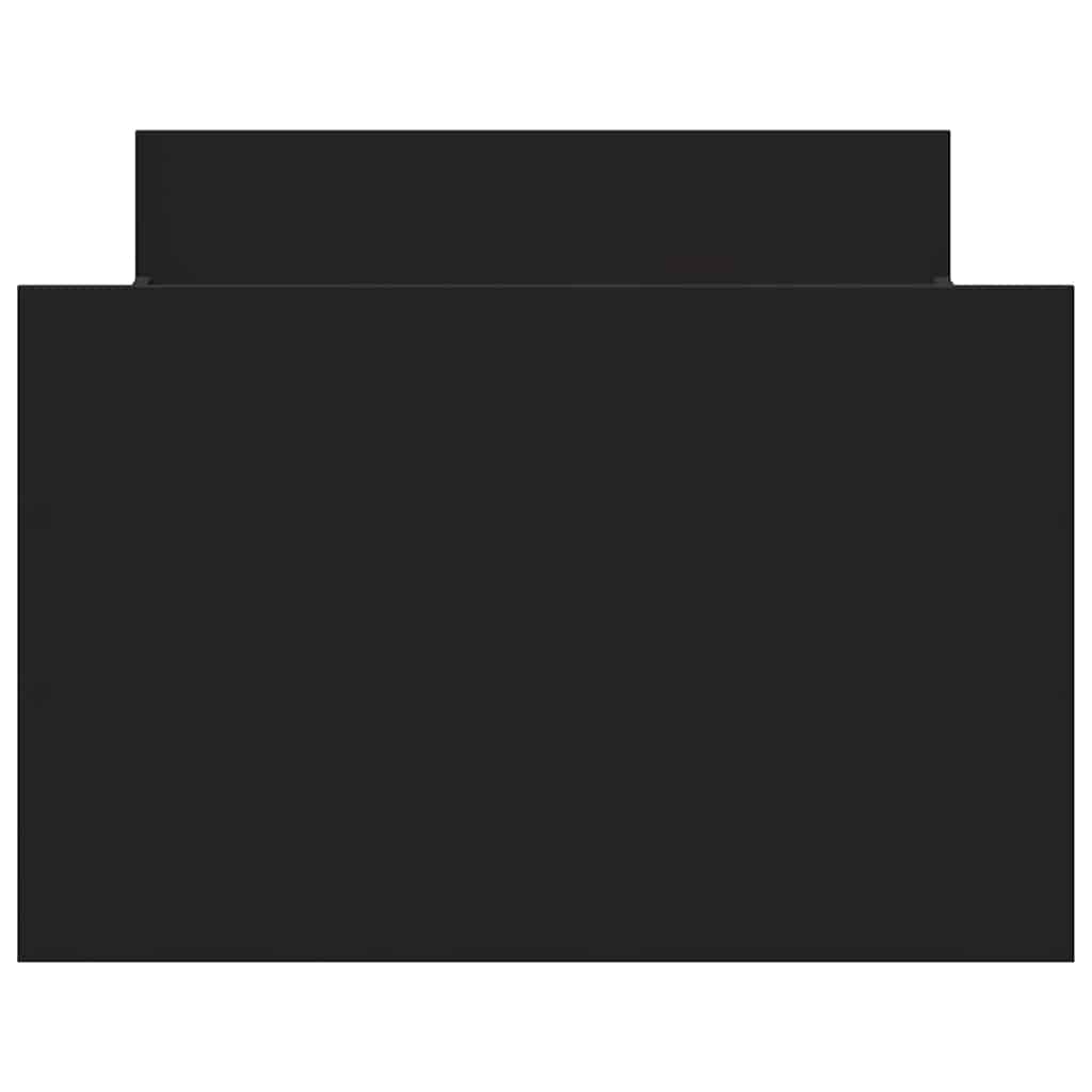 vidaXL Πλαίσιο Κρεβατιού με Κεφαλάρι/Ποδαρικό Μαύρο 90x190 εκ.