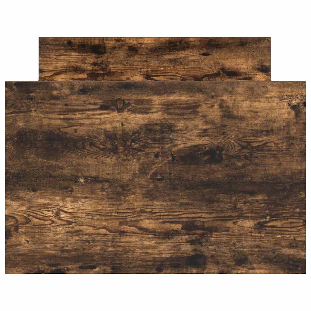 vidaXL Πλαίσιο Κρεβατιού με Κεφαλάρι/Ποδαρικό Καπνιστή Δρυς 75x190 εκ.