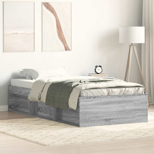 vidaXL Πλαίσιο Κρεβατιού Γκρι Sonoma 100x200 εκ.