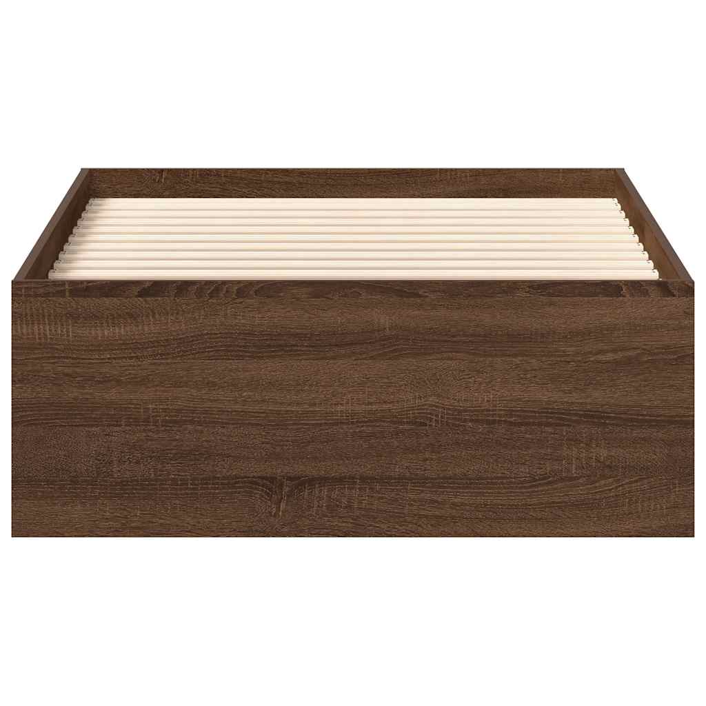 vidaXL Πλαίσιο Κρεβατιού Καφέ Δρυς 100x200 εκ.