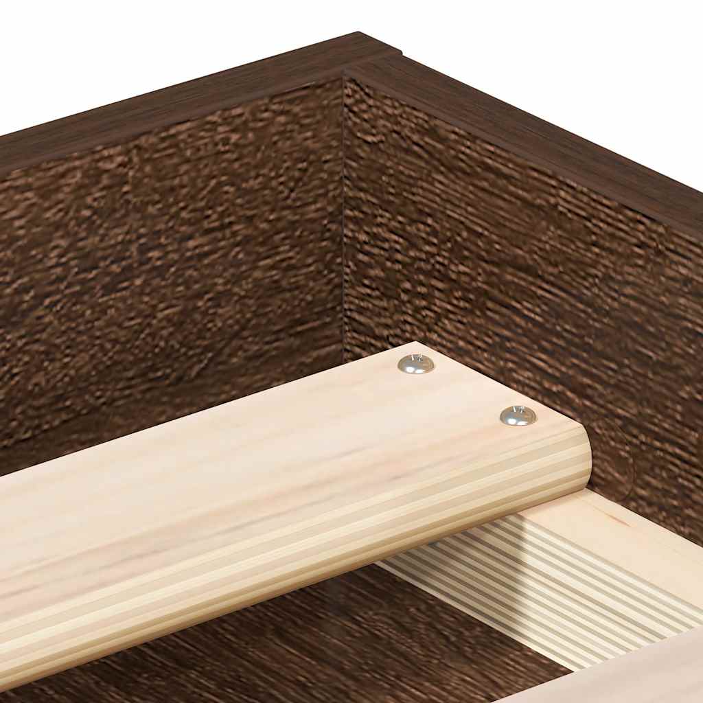 vidaXL Πλαίσιο Κρεβατιού Καφέ Δρυς 100x200 εκ.