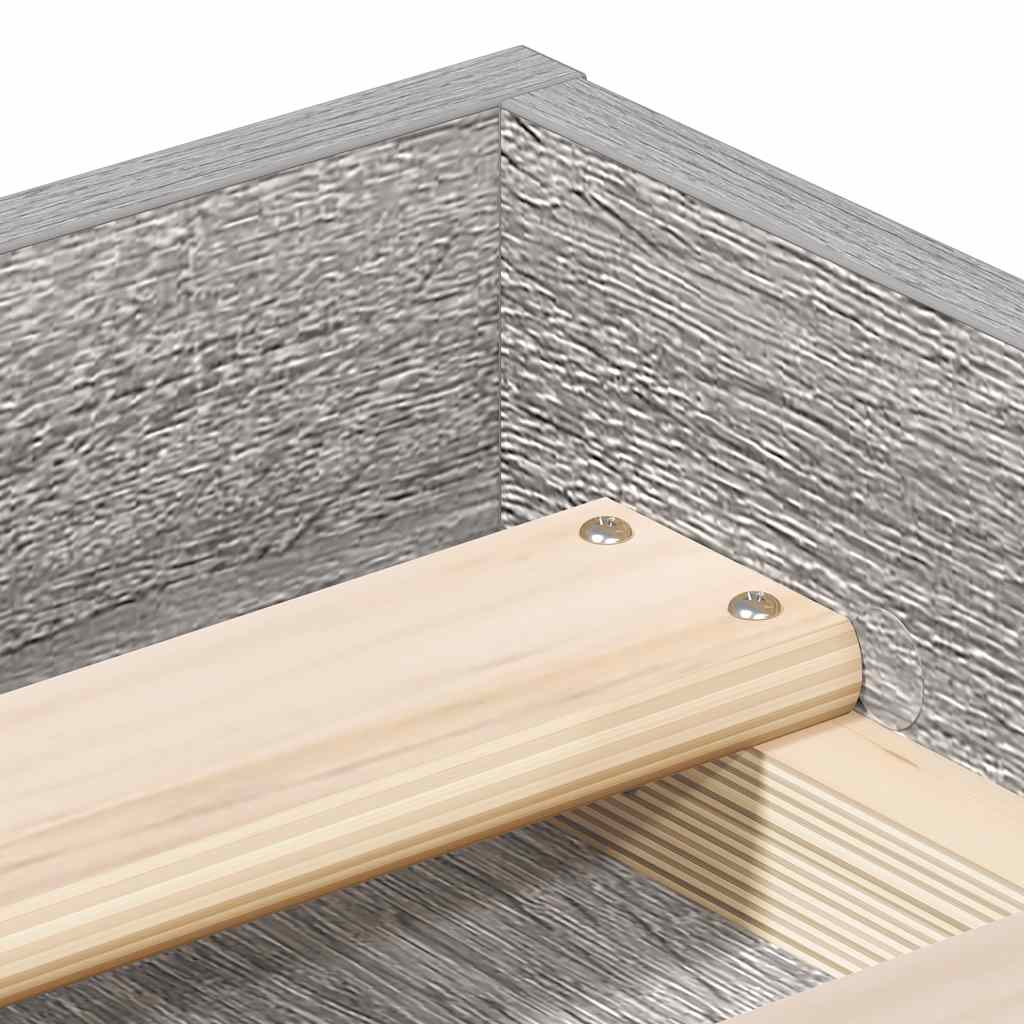 vidaXL Πλαίσιο Κρεβατιού Γκρι Sonoma 140 x 200 εκ.