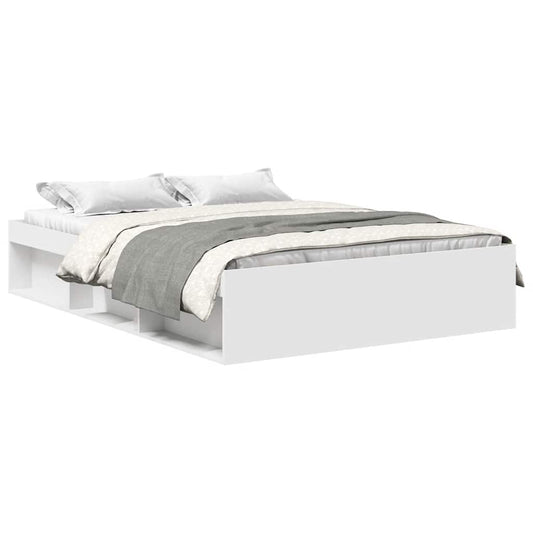 vidaXL Πλαίσιο Κρεβατιού Λευκό 150 x 200 εκ. King Size