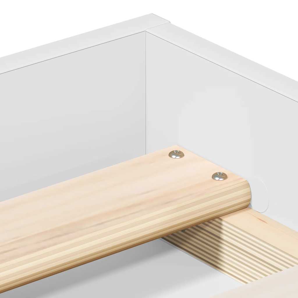 vidaXL Πλαίσιο Κρεβατιού Λευκό 150 x 200 εκ. King Size