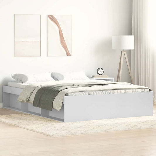 vidaXL Πλαίσιο Κρεβατιού Λευκό 150 x 200 εκ. King Size