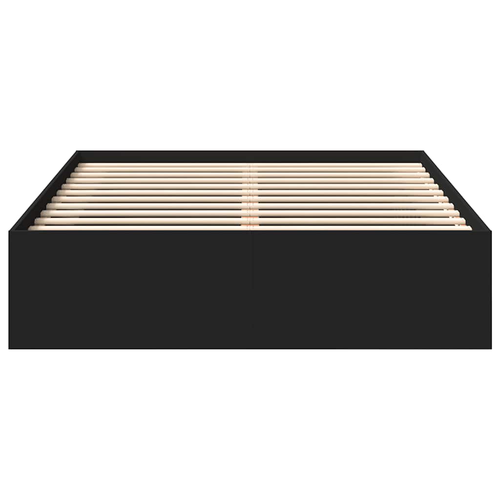 vidaXL Πλαίσιο Κρεβατιού Μαύρο 150 x 200 εκ. King Size