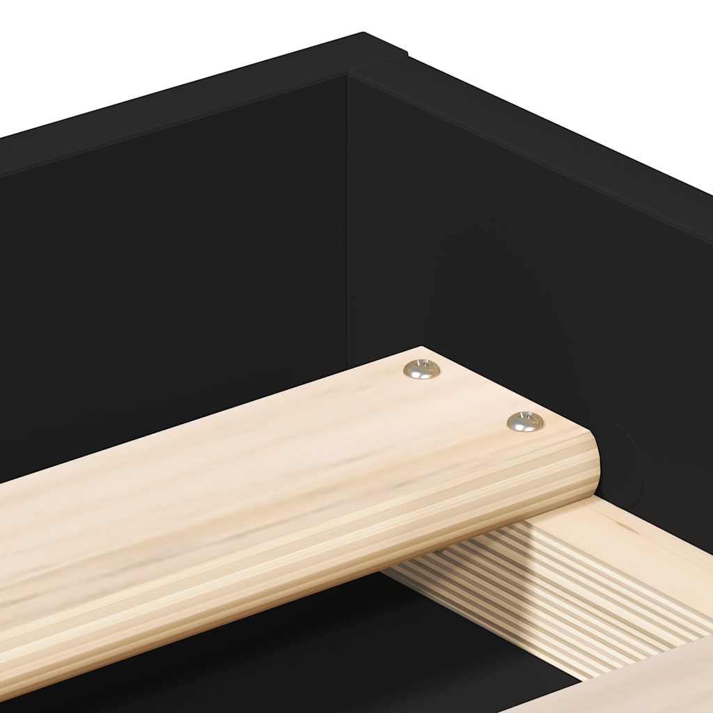 vidaXL Πλαίσιο Κρεβατιού Μαύρο 160 x 200 εκ.