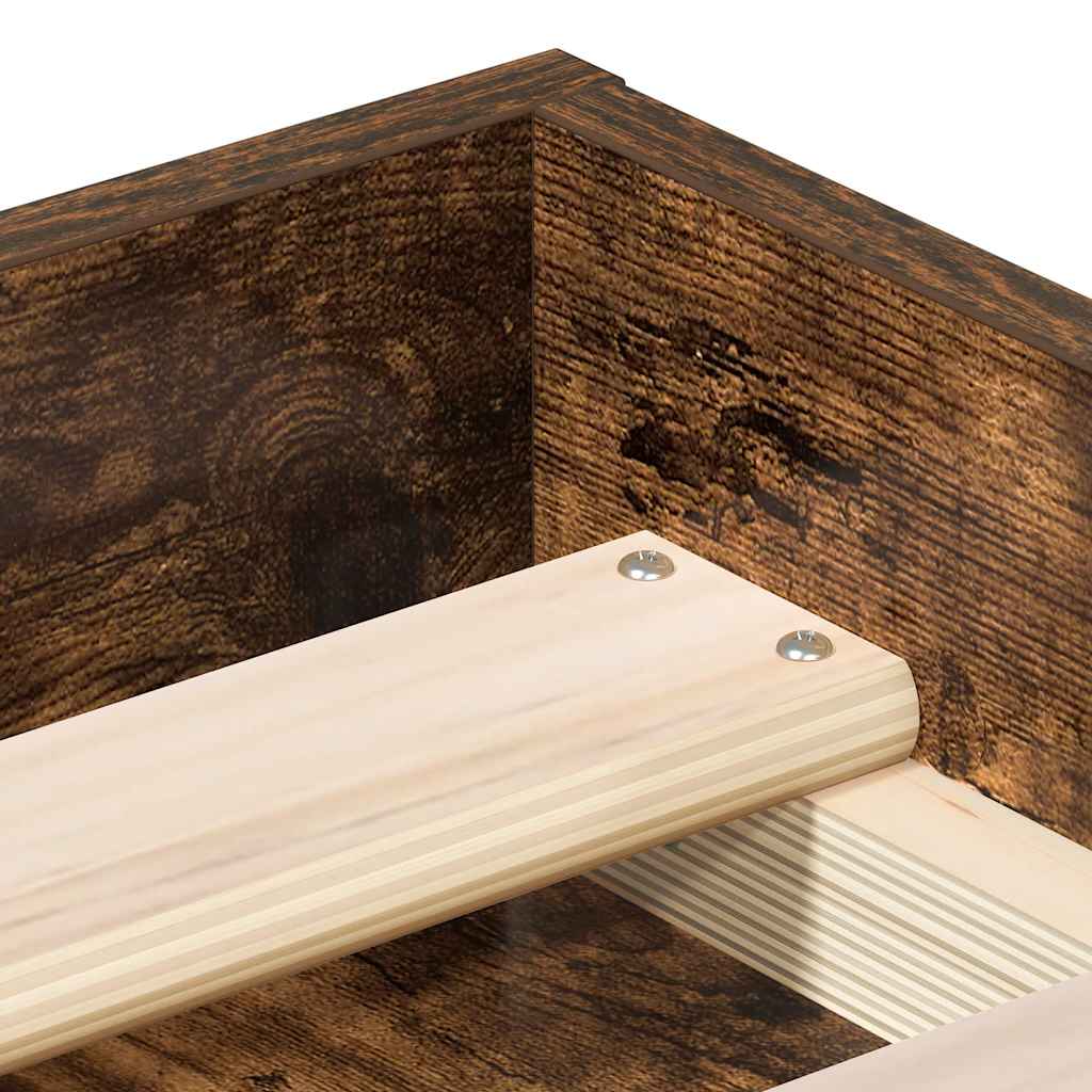 vidaXL Πλαίσιο Κρεβατιού Καπνιστή Δρυς 160 x 200 εκ.