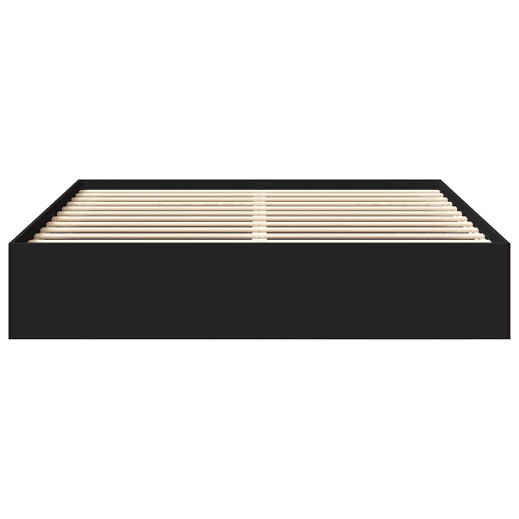 vidaXL Πλαίσιο Κρεβατιού Μαύρο 180 x 200 εκ. Super King