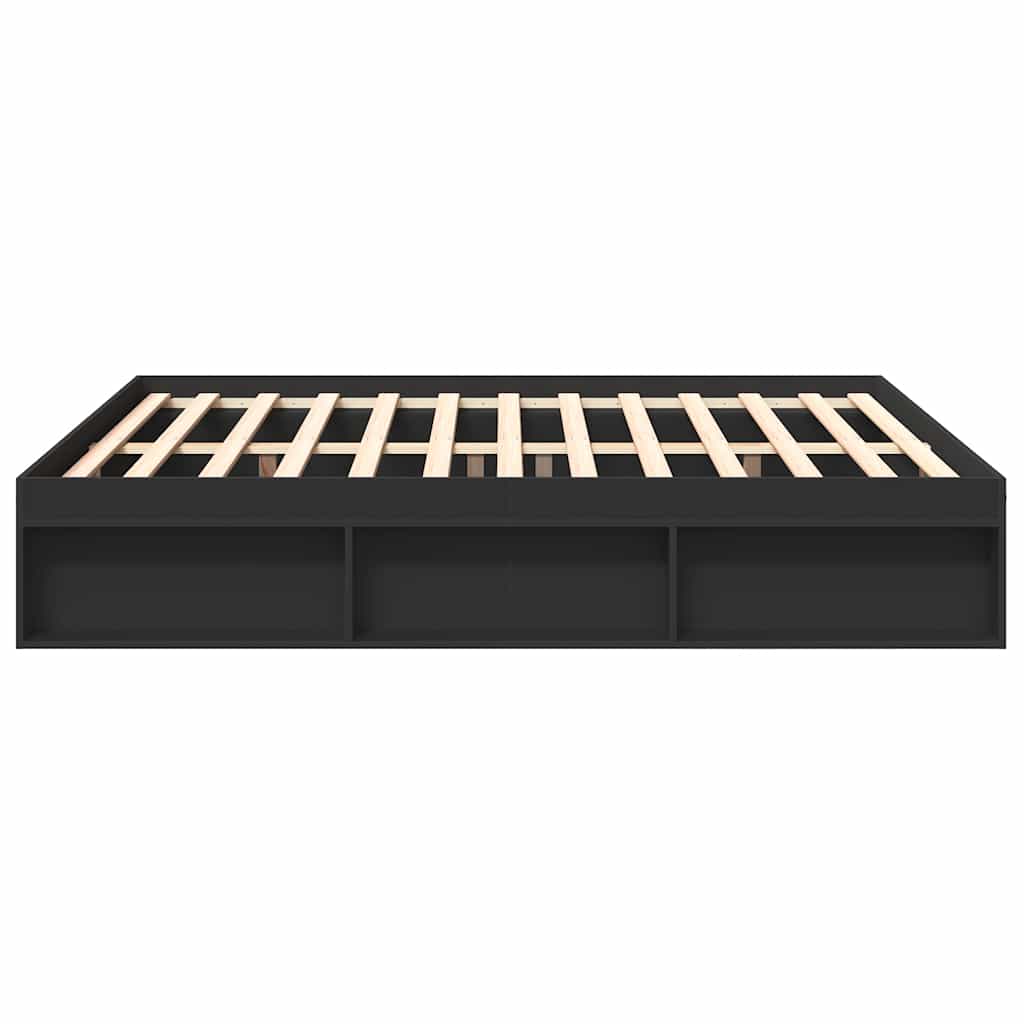 vidaXL Πλαίσιο Κρεβατιού Μαύρο 180 x 200 εκ. Super King