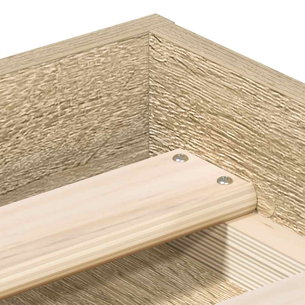 vidaXL Πλαίσιο Κρεβατιού Sonoma Δρυς 180 x 200 εκ. Super King