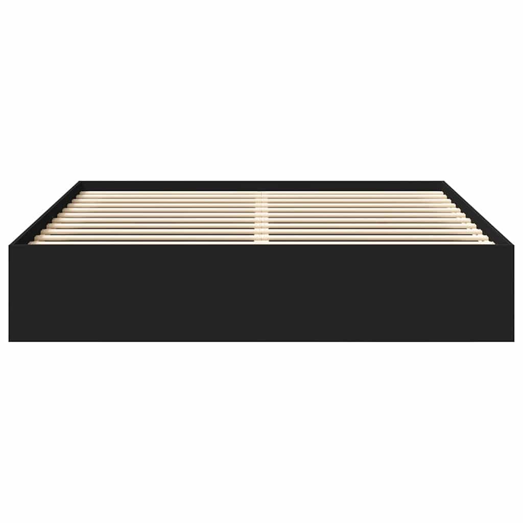 vidaXL Πλαίσιο Κρεβατιού Μαύρο 200 x 200 εκ.