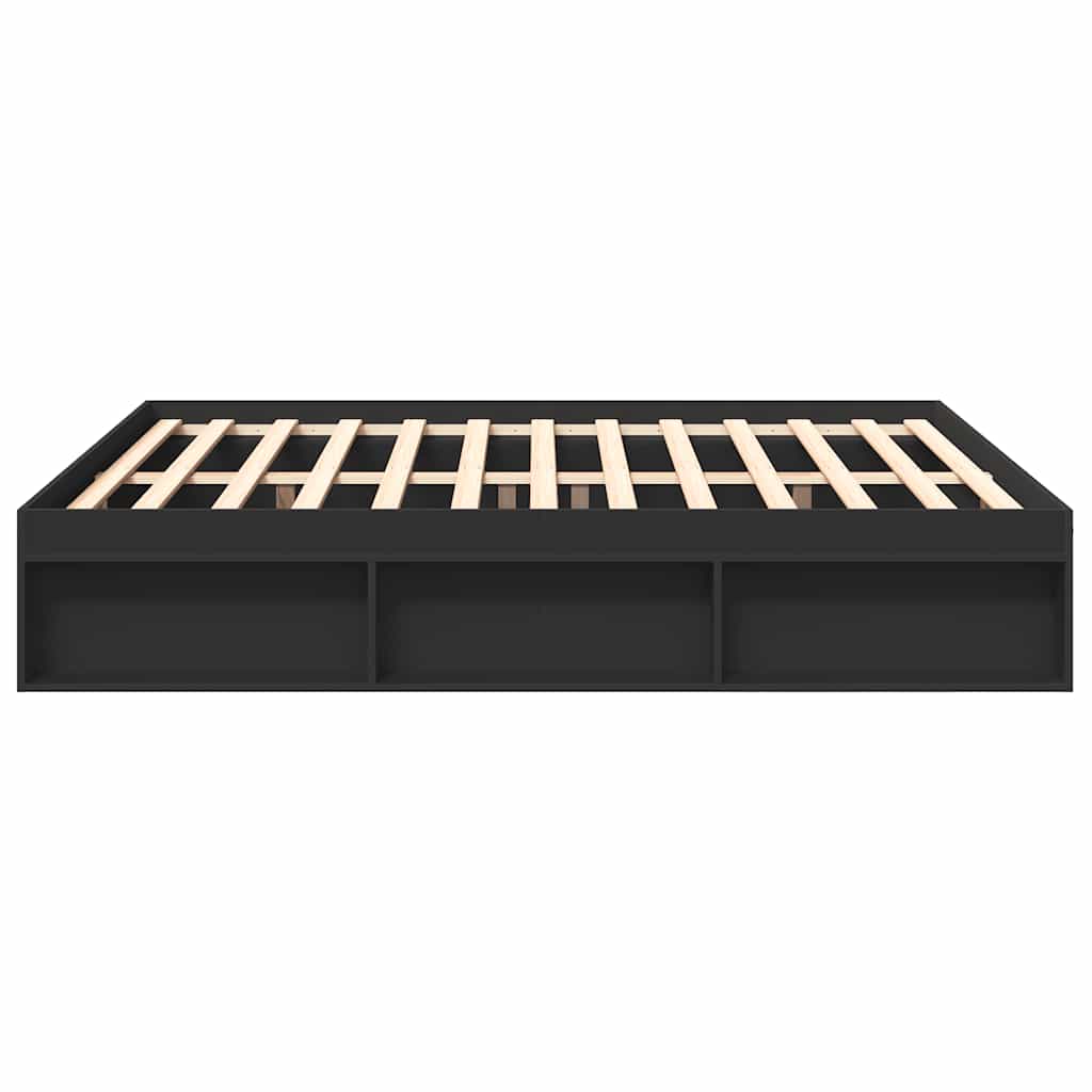 vidaXL Πλαίσιο Κρεβατιού Μαύρο 200 x 200 εκ.