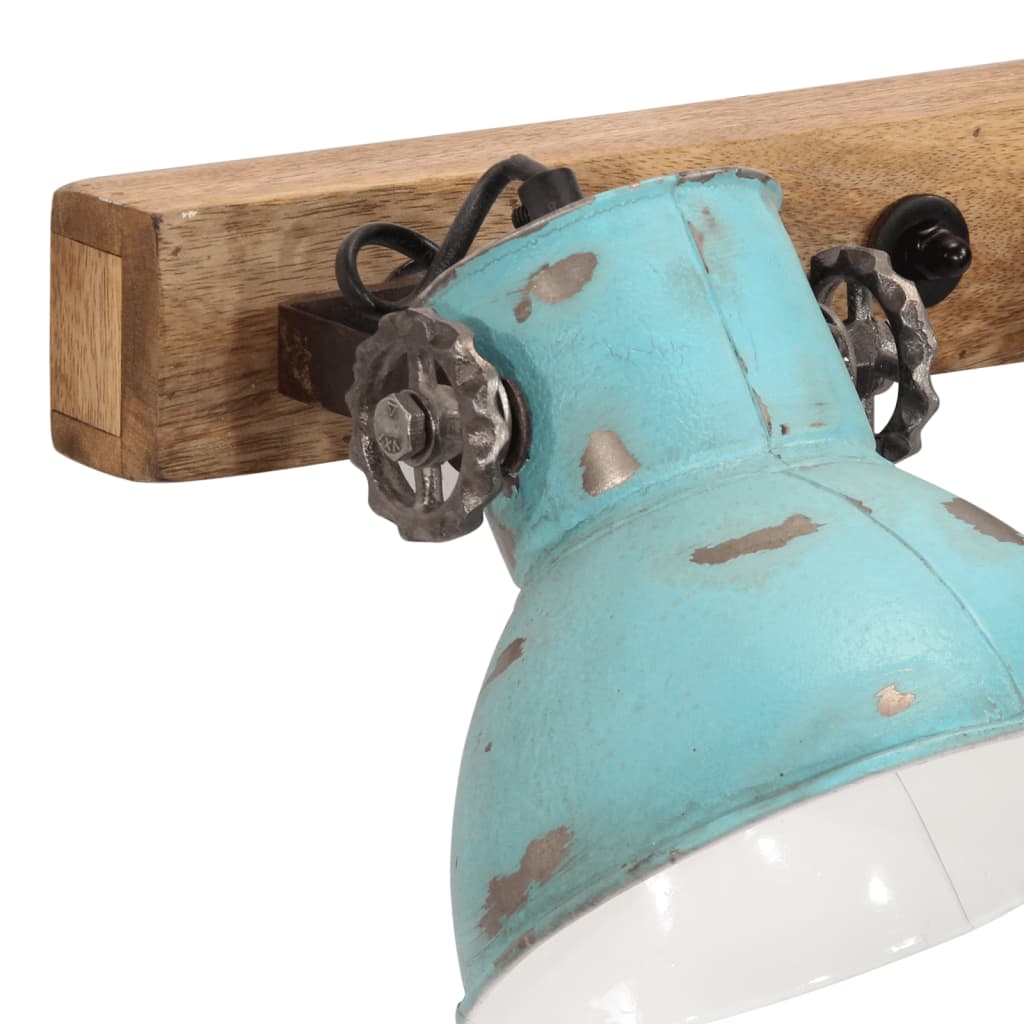 vidaXL Φωτιστικό Τοίχου 25 W Αντικέ Μπλε 90x25 εκ. Ε27