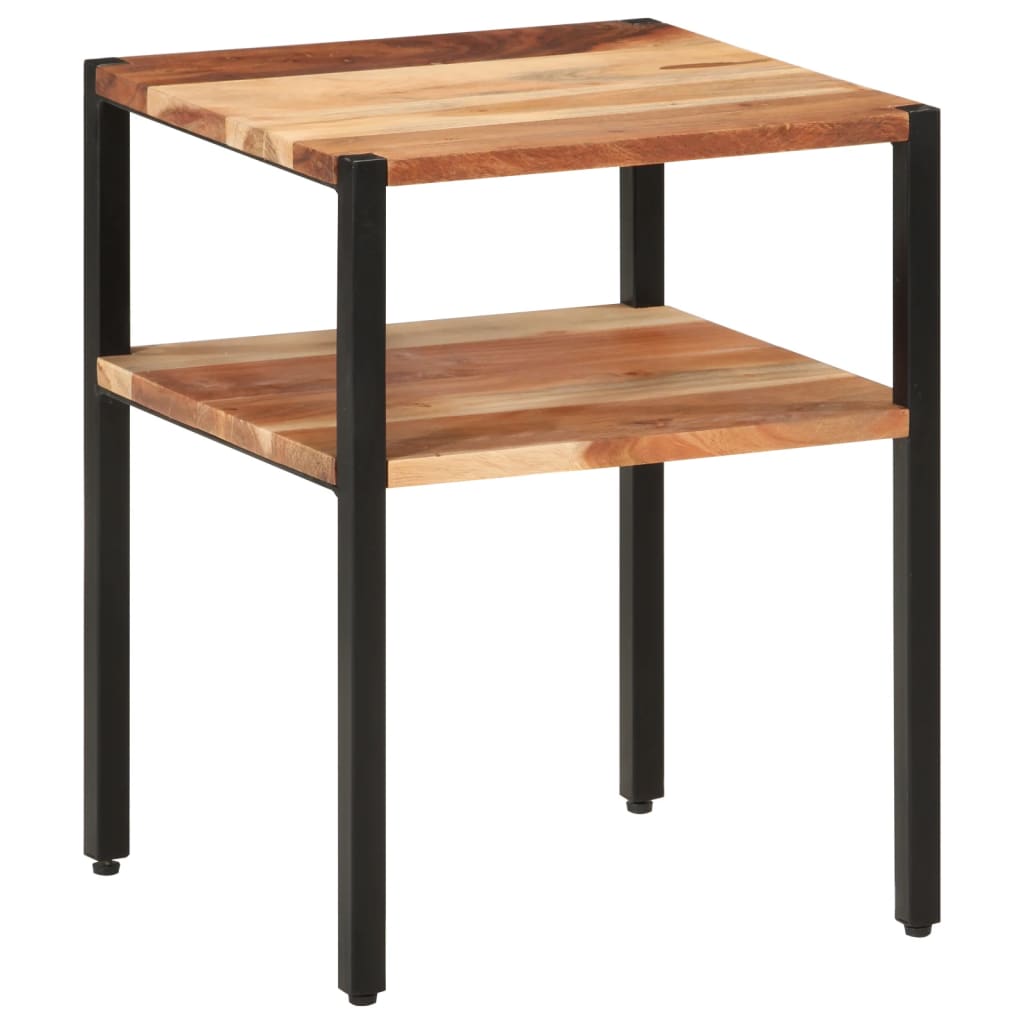 vidaXL Τραπεζάκι Βοηθητικό 35x35x45εκ. από Μασίφ Ξύλο Ακακίας & Σίδηρο
