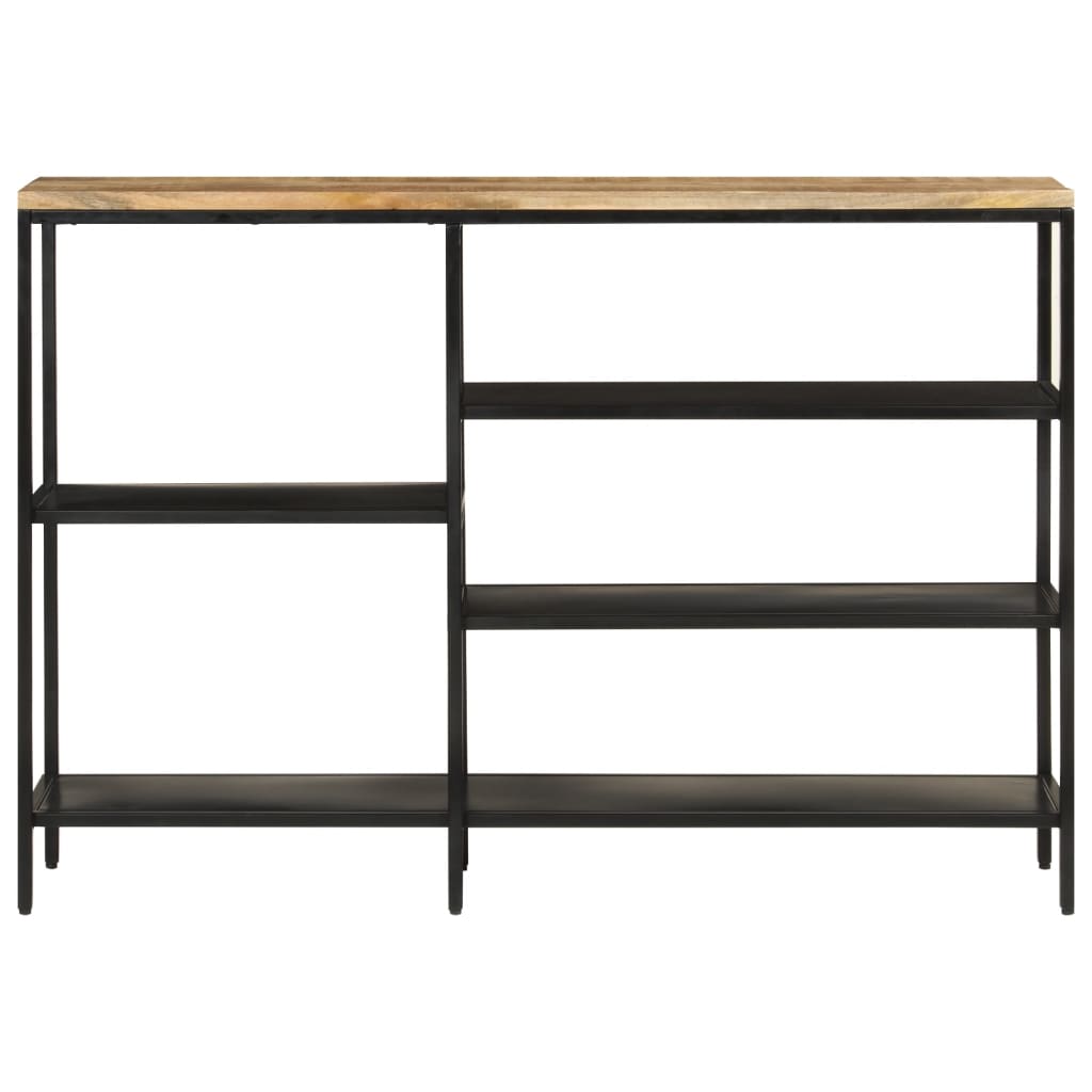 vidaXL Τραπέζι Κονσόλα 110x30x75 εκ. Μασίφ Ακατ. Ξύλο Μάνγκο/Σίδηρο