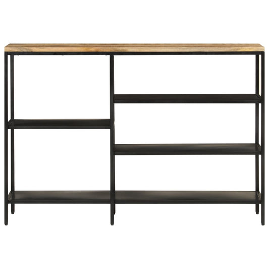 vidaXL Τραπέζι Κονσόλα 110x30x75 εκ. Μασίφ Ακατ. Ξύλο Μάνγκο/Σίδηρο