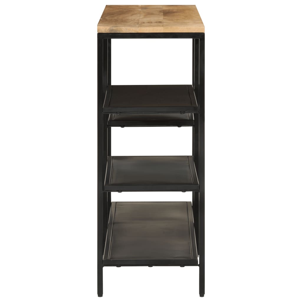 vidaXL Τραπέζι Κονσόλα 110x30x75 εκ. Μασίφ Ακατ. Ξύλο Μάνγκο/Σίδηρο