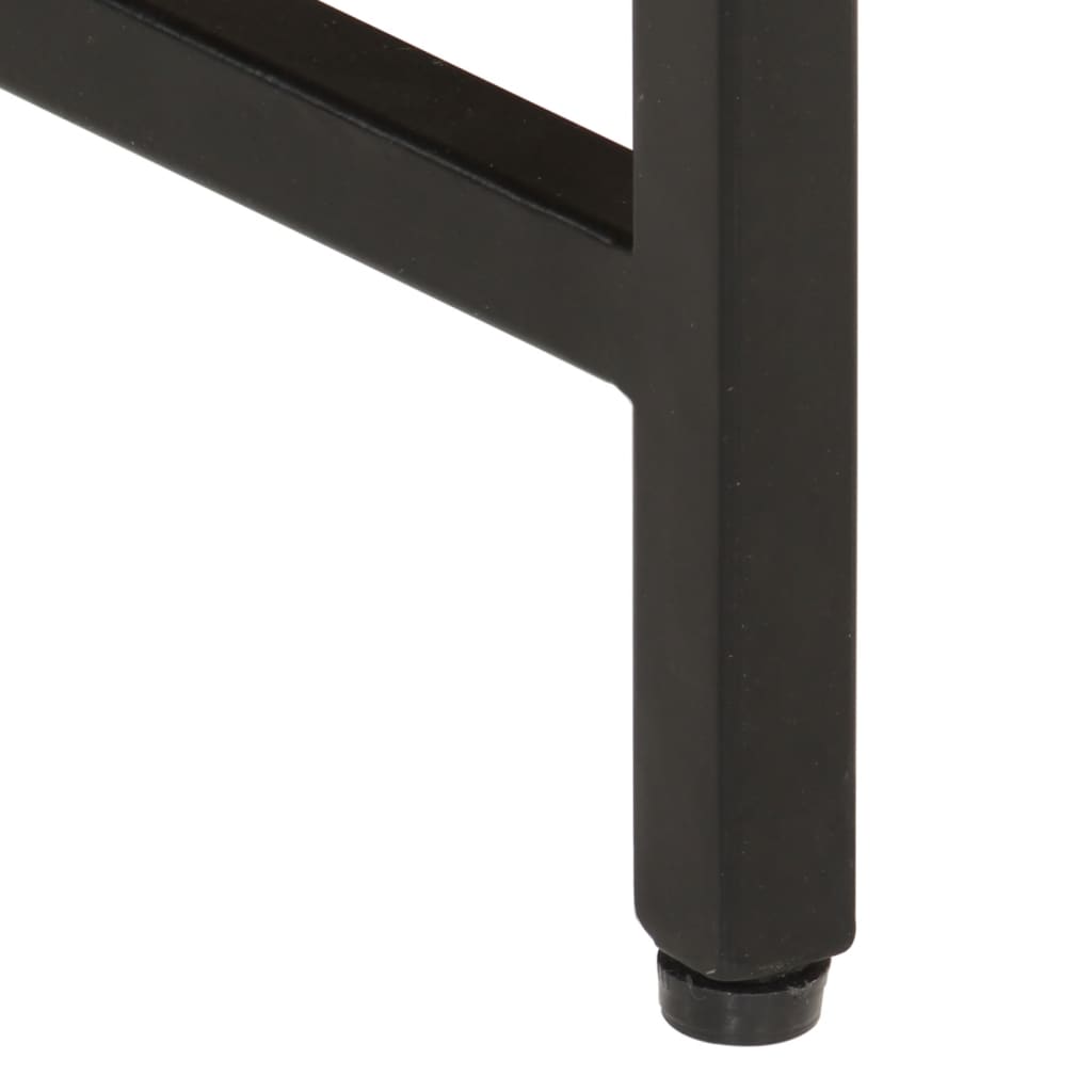 vidaXL Τραπεζάκια Ζιγκόν 3 τεμ. από Μασίφ Ξύλο Μάνγκο και Σίδερο