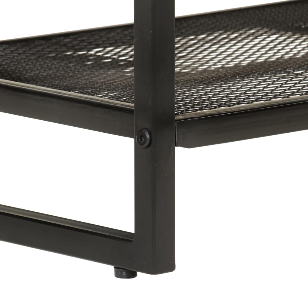 vidaXL Πάγκος Παπουτσιών 110x35x45 εκ. από Μασίφ Ξύλο Ακακίας/Σίδερο