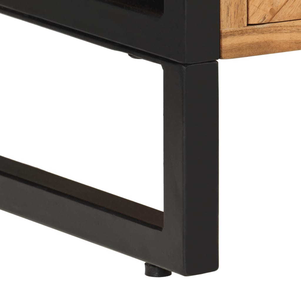 vidaXL Ντουλάπι Μπάνιου 40x30x100 εκ. από Μασίφ Ξύλο Ακακίας / Σίδερο