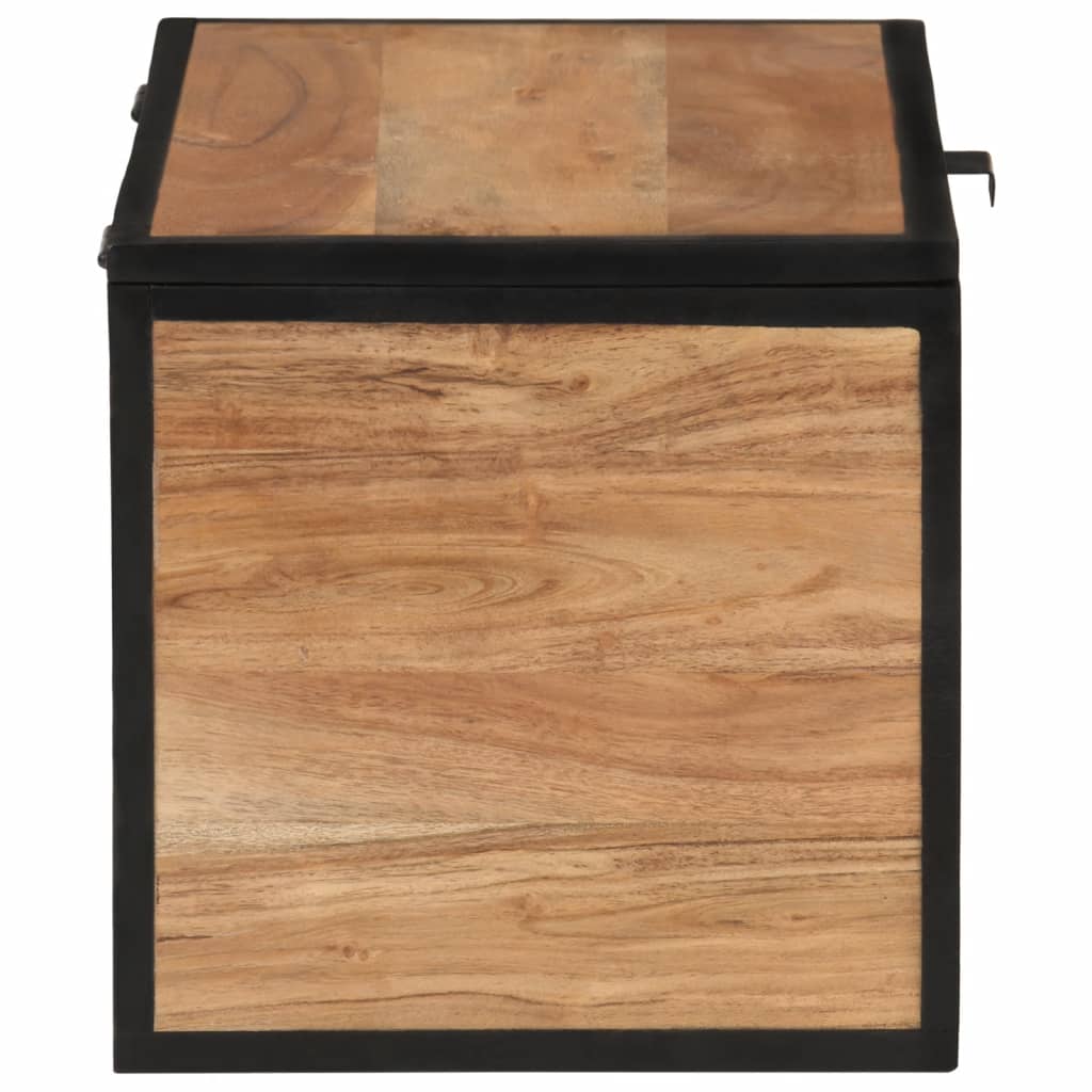vidaXL Κουτί Αποθήκευσης 60x30x30 εκ. Μασίφ Ξύλο Ακακίας/Σίδερο