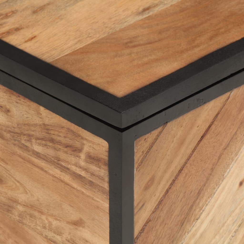 vidaXL Κουτί Αποθήκευσης 60x30x30 εκ. Μασίφ Ξύλο Ακακίας/Σίδερο