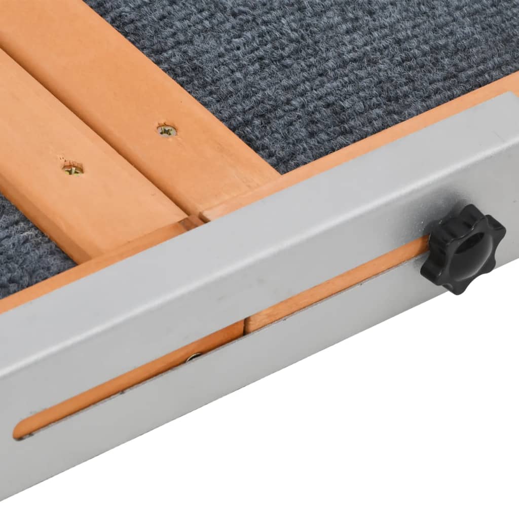 vidaXL Ράμπα Σκύλου Γκρι 120 x 30 εκ. από Μασίφ Ξύλο Ελάτης