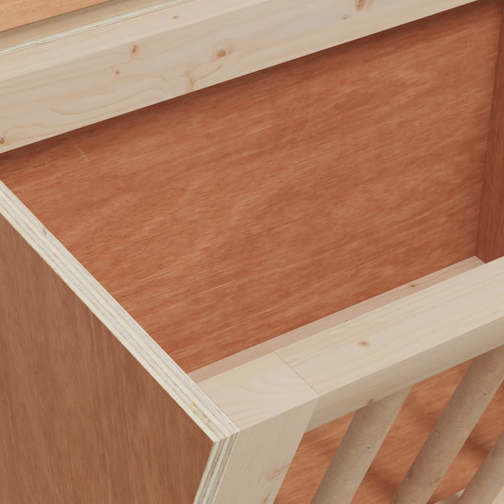 vidaXL Ταΐστρα Κουνελιών 25 x 18,5 x 20,5 εκ. από Μασίφ Ξύλο Ελάτης