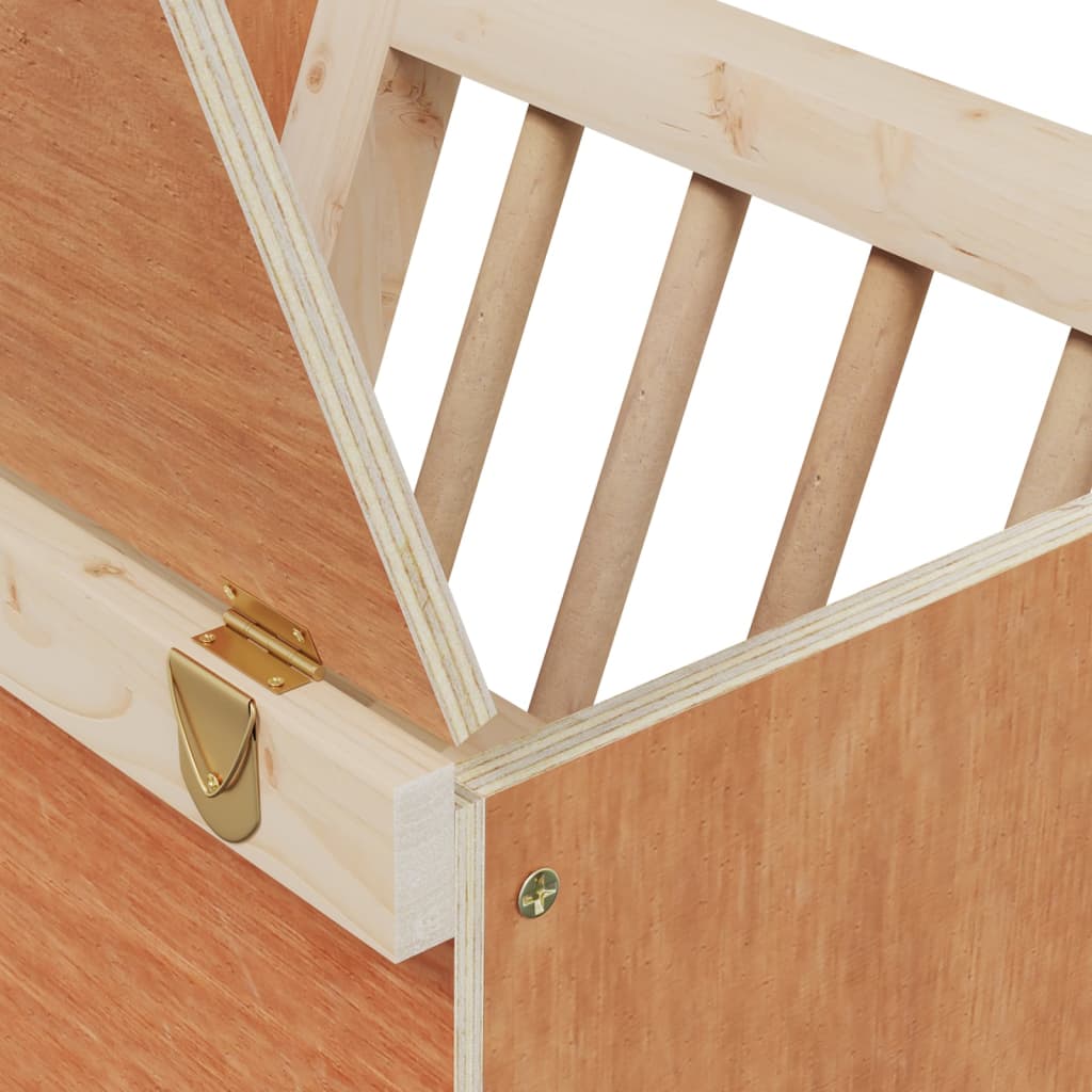 vidaXL Ταΐστρα Κουνελιών 25 x 18,5 x 20,5 εκ. από Μασίφ Ξύλο Ελάτης