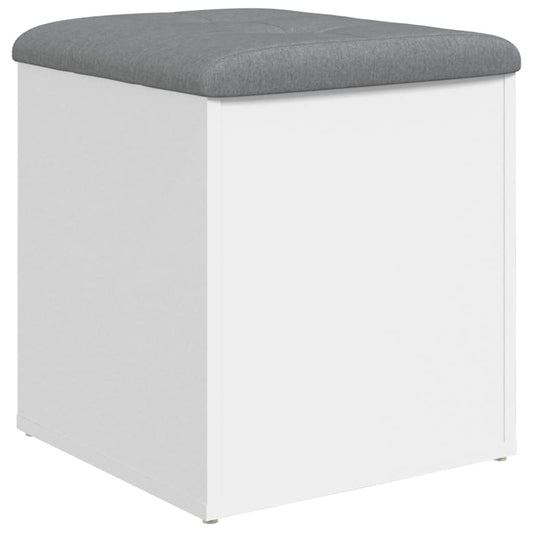 vidaXL Πάγκος Αποθήκευσης Λευκός 42x42x45 εκ. από Τεχνητό Ξύλο