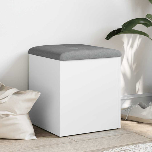 vidaXL Πάγκος Αποθήκευσης Λευκός 42x42x45 εκ. από Τεχνητό Ξύλο