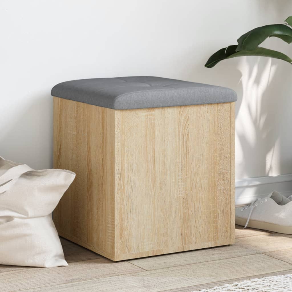 vidaXL Πάγκος Αποθήκευσης Sonoma Δρυς 42x42x45 εκ. από Τεχνητό Ξύλο