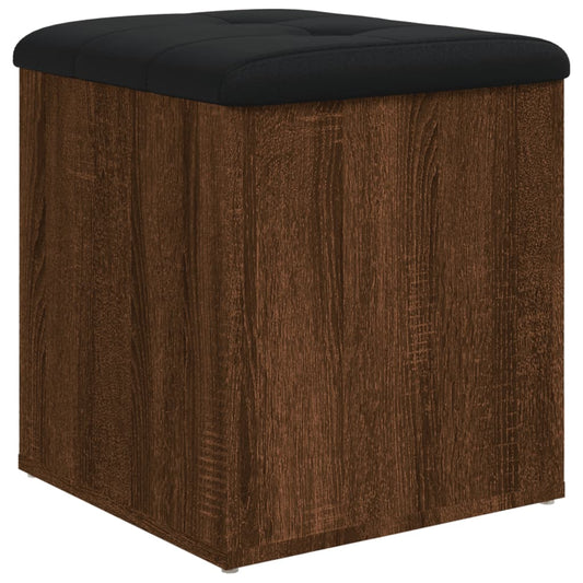 vidaXL Παγκάκι Αποθήκευσης Καφέ Δρυς 42x42x45 εκ. από Επεξ. Ξύλο