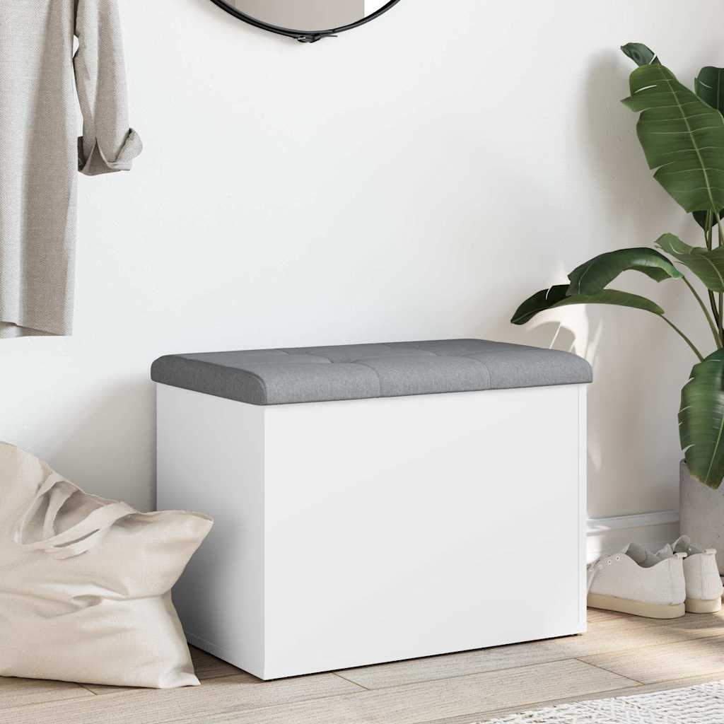 vidaXL Πάγκος Αποθήκευσης Λευκός 62x42x45 εκ. από Τεχνητό Ξύλο
