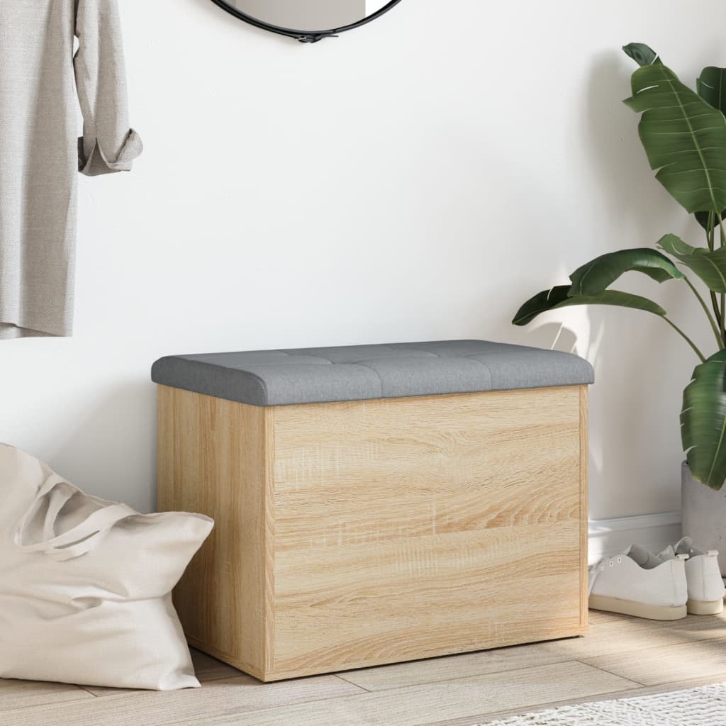 vidaXL Πάγκος Αποθήκευσης Sonoma Δρυς 62 x 42 x 45 εκ. από Τεχνητό Ξύλο