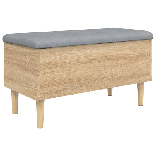 vidaXL Παγκάκι Αποθήκευσης Sonoma Δρυς 82x42x46 εκ. Επεξεργασμένο Ξύλο