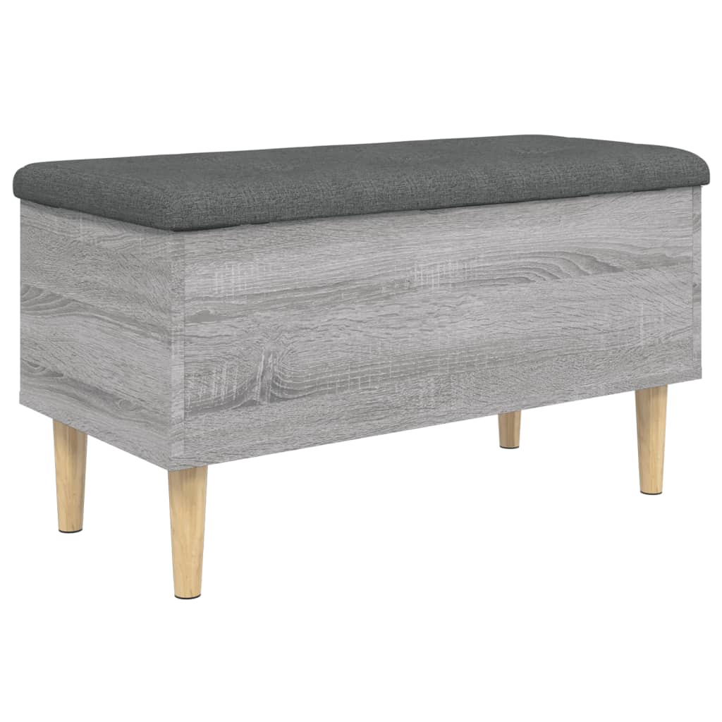 vidaXL Παγκάκι Αποθήκευσης Γκρι Sonoma 82x42x46 εκ. Επεξεργασμένο Ξύλο