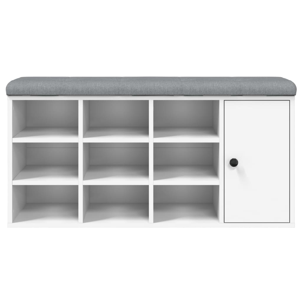 vidaXL Παπουτσοθήκη Λευκή 102 x 32 x 50 εκ. από Επεξεργασμένο Ξύλο