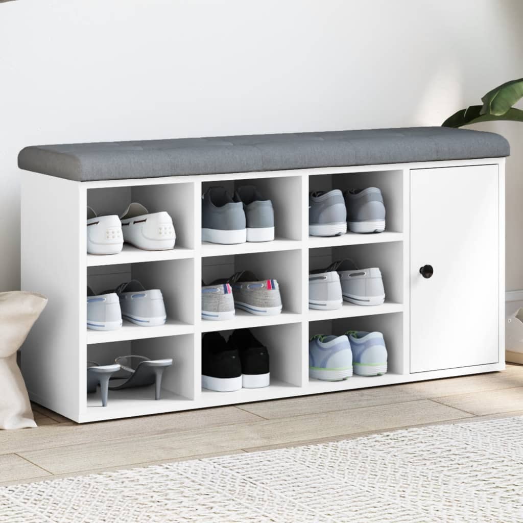 vidaXL Παπουτσοθήκη Λευκή 102 x 32 x 50 εκ. από Επεξεργασμένο Ξύλο