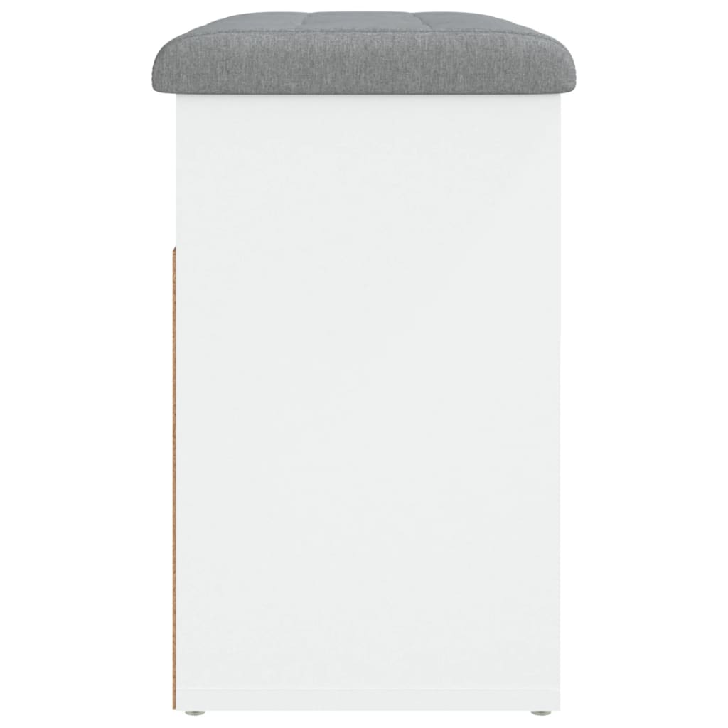 vidaXL Παγκάκι Παπουτσιών Λευκό 62 x 32 x 50 εκ. από Τεχνητό Ξύλο