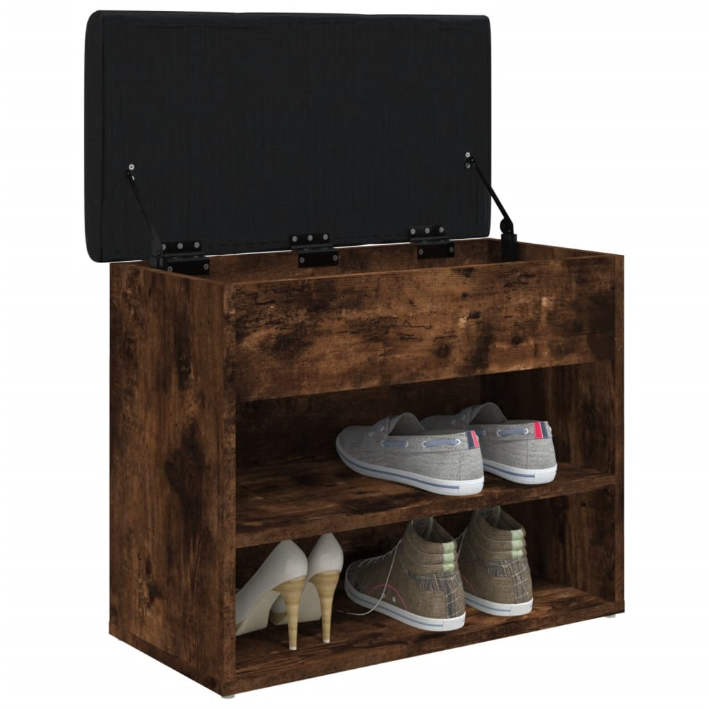 vidaXL Παπουτσοθήκη Καπνιστή Δρυς 62x32x50 εκ. από Επεξεργασμένο Ξύλο
