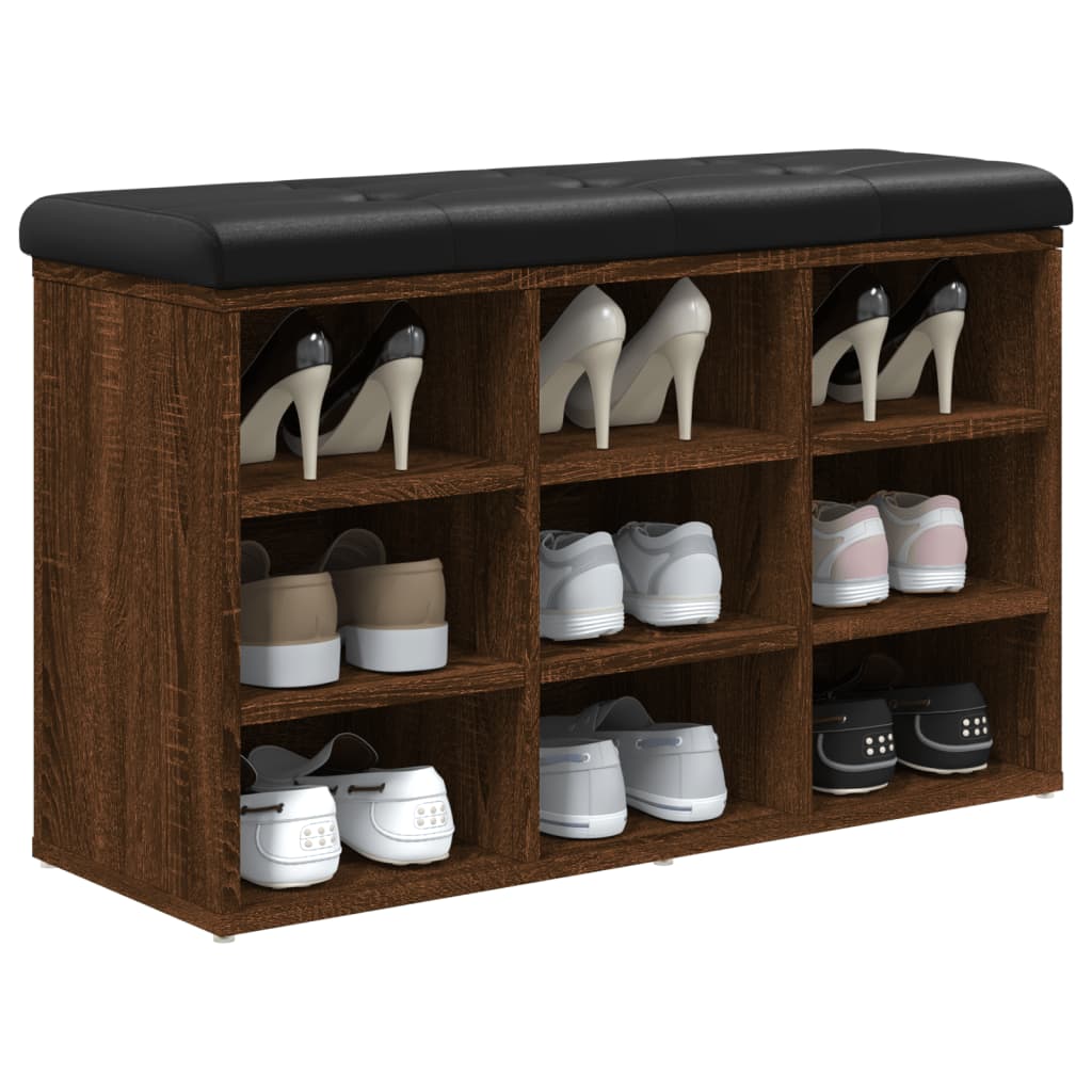 vidaXL Παπουτσοθήκη Καφέ Δρυς 82x32x50 εκ. από Επεξεργασμένο Ξύλο