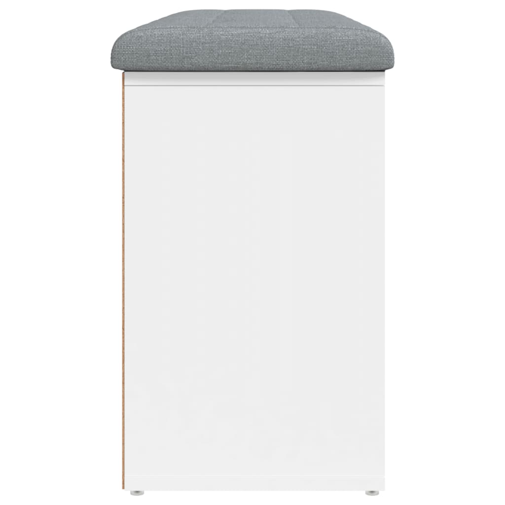 vidaXL Παγκάκι Παπουτσιών Λευκό 102 x 32 x 50 εκ. από Τεχνητό Ξύλο