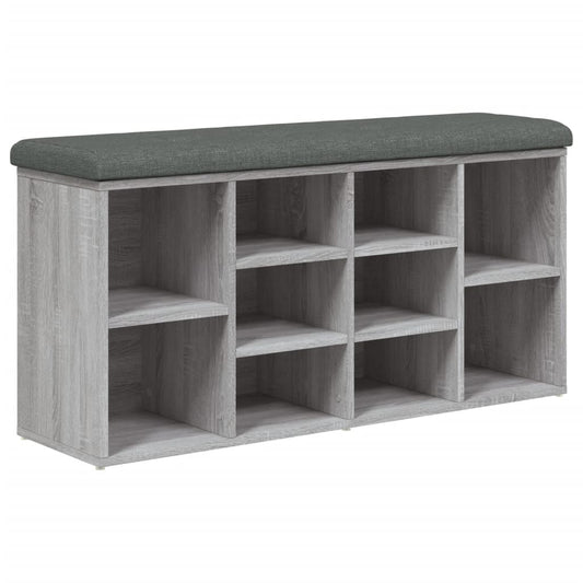 vidaXL Παπουτσοθήκη Γκρι Sonoma 102x32x50 εκ. από Επεξεργασμένο Ξύλο